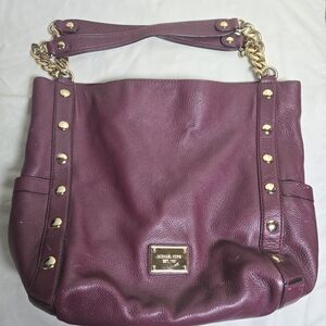 Michael Kors Burgundy Leather Shoulder Bag